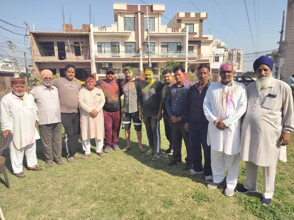 Holi Celebrated with Great Joy and Enthusiasm in Gurbax Colony Welfare Society Registered Dera Bassi Punjab